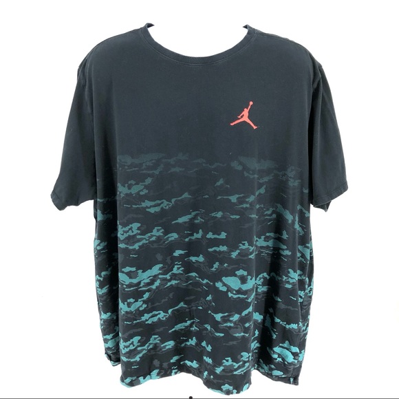 Jordan Other - Jordan Black & Blue Camo Short Sleeve Tee, Size 3XL